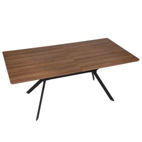 71" x 35.5" Dining Table Mid-Century Vintage Kitchen Table for Living Room Balcony Cafe Bar Walnut