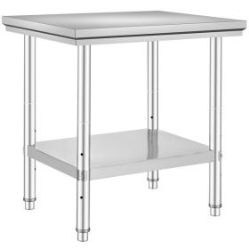 Stainless Steel Commercial Kitchen Work Table 36x24 Inch With 4 Casters (size: 30'' x 24'')